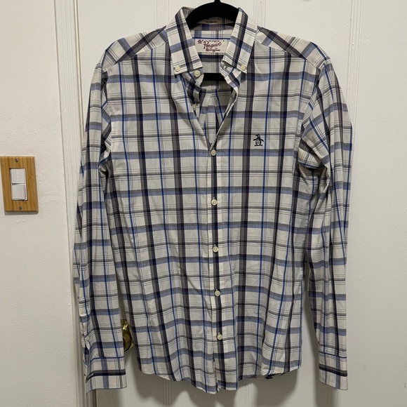 Original Penguin Other - Original Penguin Men's White and Blue Checkered Shirt